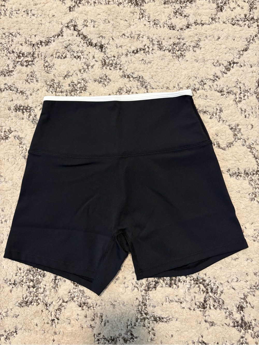 High-Waisted Black Women's Active Shorts